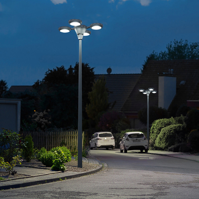 Safety Solar Led Street Light Road Light Lamp Ferris Wheel Shape 2-4 Lamp Caps